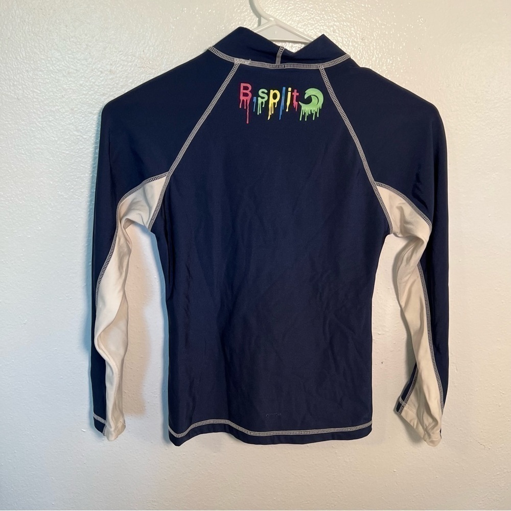 B. Split Rash Guard Navy Blue - Picture 6 of 12